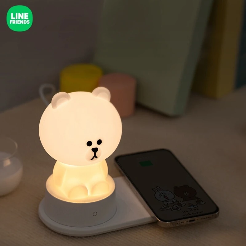 Силиконовое зарядное устройство Line Friends с мультяшным рисунком, аниме, коричневый медведь, прикроватные украшения, кавайный творческий ночник, милый подарок для девочки
Силиконовое зарядное устройство Line Friends с мультяшным рисунком, аниме, коричневый медведь, прикроватные украшения, кавайный творческий ночник, милый подарок для девочки