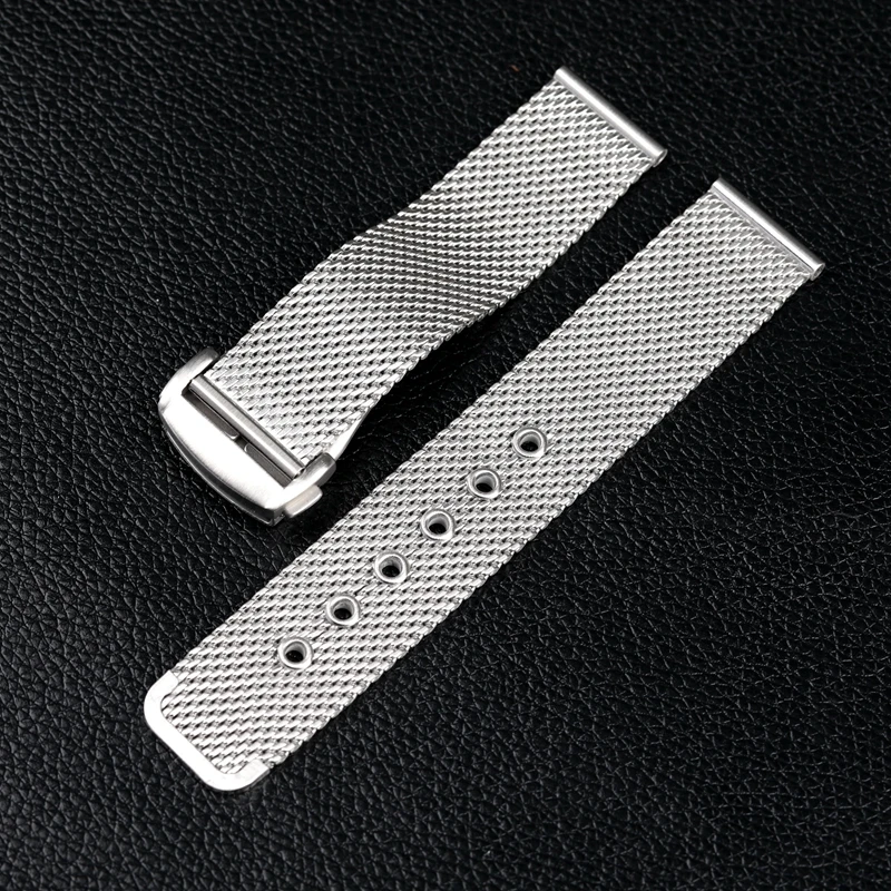 

High Quality 20mm 22mm Milanoo Stainless Steel Watch Strap For Omega Seamaster 300 Diving 007 Agent Bracelet Currency Watchband