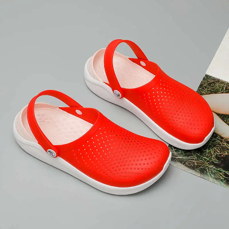 

Rock Men's Rubber Slippers Calsados Summer Shoes For Man International Brand Nurse Clogs Soft Outsole Heel Sandals Gym Tennis