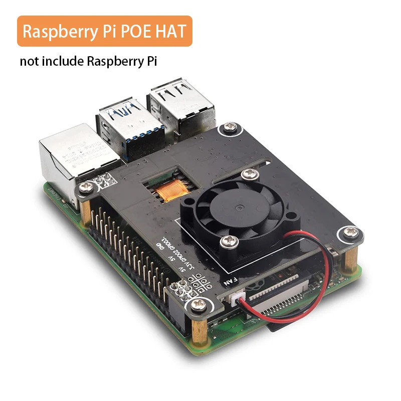 Raspberry Pi 4 POE HAT With Cooling Fan Power Over Ethernet Module IEEE802.3af Standard Compliant 5V 2.4A For Raspberry Pi 3B+
Raspberry Pi 4 POE HAT With Cooling Fan Power Over Ethernet Module IEEE802.3af Standard Compliant 5V 2.4A For Raspberry Pi 3B+
