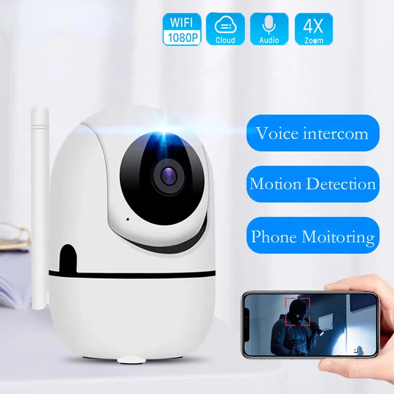 IP-камера видеонаблюдения HD 1080P облачная Беспроводная с автоматическим отслеживанием
IP-камера видеонаблюдения HD 1080P облачная Беспроводная с автоматическим отслеживанием