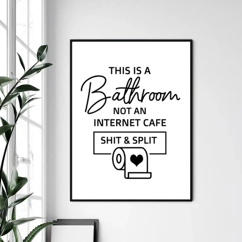 Simple Black White Wall Picture This Is A Bathroom Funny Quote Nordic Poster Canvas Painting HD Print Bathroom Toilet Home Decor
Simple Black White Wall Picture This Is A Bathroom Funny Quote Nordic Poster Canvas Painting HD Print Bathroom Toilet Home Decor