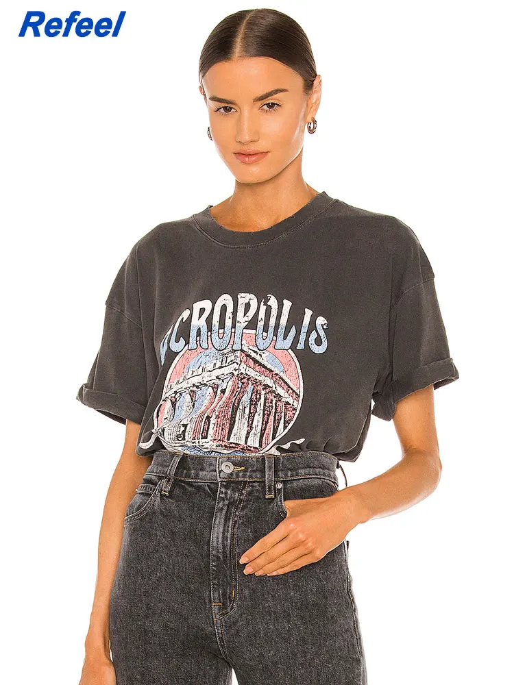 Футболка женская оверсайз с круглым вырезом и коротким рукавом
Футболка женская оверсайз с круглым вырезом и коротким рукавом