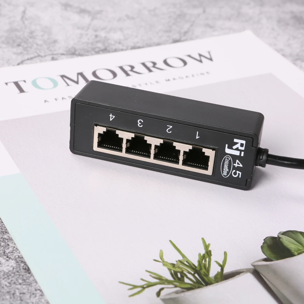 Сетевой адаптер 4 в 1, передача сигнала Rj45, разветвитель кабеля Ethernet, портативный разъем
Сетевой адаптер 4 в 1, передача сигнала Rj45, разветвитель кабеля Ethernet, портативный разъем