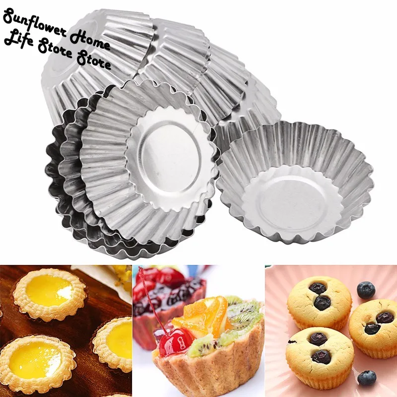 25PCS Nonstick Ripple Aluminum Alloy Egg Tart Mold Flower Shape Reusable Cupcake and Muffin Baking Cup Tartlets Pans Plastic
25PCS Nonstick Ripple Aluminum Alloy Egg Tart Mold Flower Shape Reusable Cupcake and Muffin Baking Cup Tartlets Pans Plastic