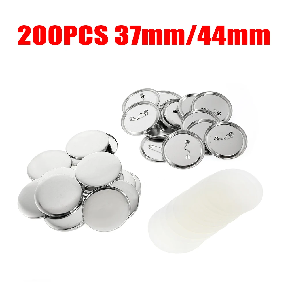 NEW 200PCS Metal Button Pins Blank Button Badge Parts 25mm/32mm/37mm/44mm DIY Making Pin Badge Maker Parts Supplies 
NEW 200PCS Metal Button Pins Blank Button Badge Parts 25mm/32mm/37mm/44mm DIY Making Pin Badge Maker Parts Supplies