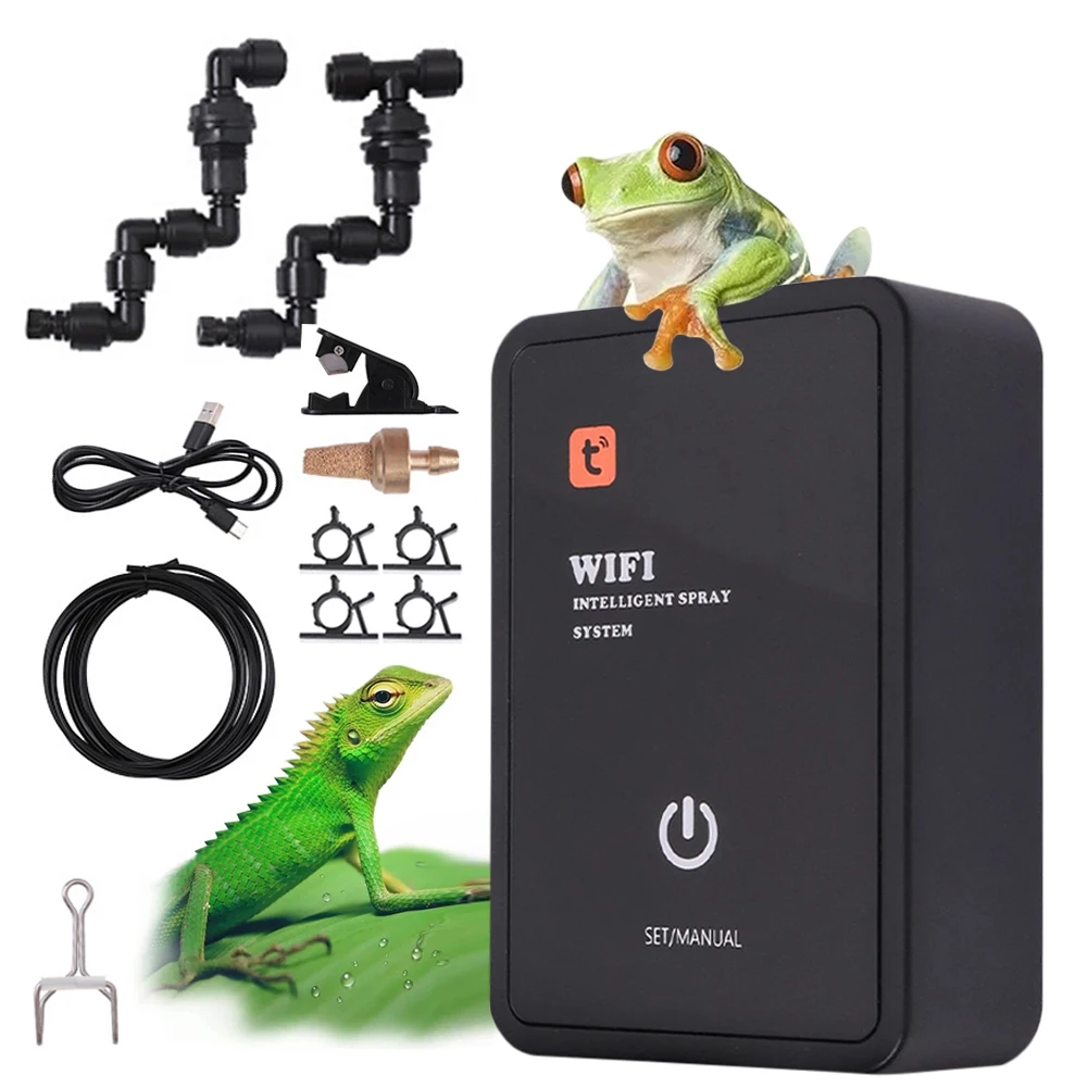 Intelligent Fogger Terrariums Humidifier Reptile Atomization System With Timer Rainforest Timing Spray System Kit Wifi Control
Intelligent Fogger Terrariums Humidifier Reptile Atomization System With Timer Rainforest Timing Spray System Kit Wifi Control