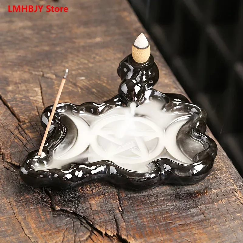 Ceramic Smoke Backflow Incense Burner Home Decoration Creativity European and American Religious Jewelry Gift Crafts
Ceramic Smoke Backflow Incense Burner Home Decoration Creativity European and American Religious Jewelry Gift Crafts