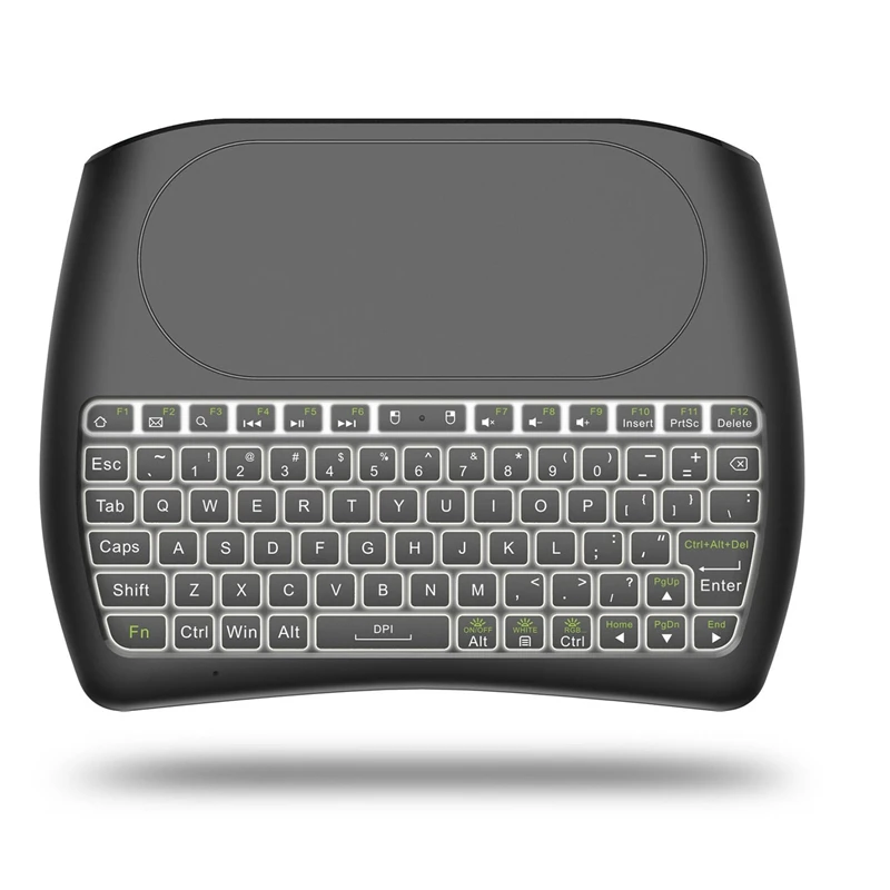 Backlight Bluetooth Keyboard D8 Super English 2.4G Wireless Mini Keyboard Air Mouse Touchpad For TV BOX
Backlight Bluetooth Keyboard D8 Super English 2.4G Wireless Mini Keyboard Air Mouse Touchpad For TV BOX