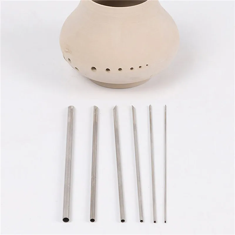 6 Pieces/set of Stainless Steel Hole Puncher Carving Sculpture Modeling Pottery Cutting and Punching Ceramic Polymer Clay Tools
6 Pieces/set of Stainless Steel Hole Puncher Carving Sculpture Modeling Pottery Cutting and Punching Ceramic Polymer Clay Tools