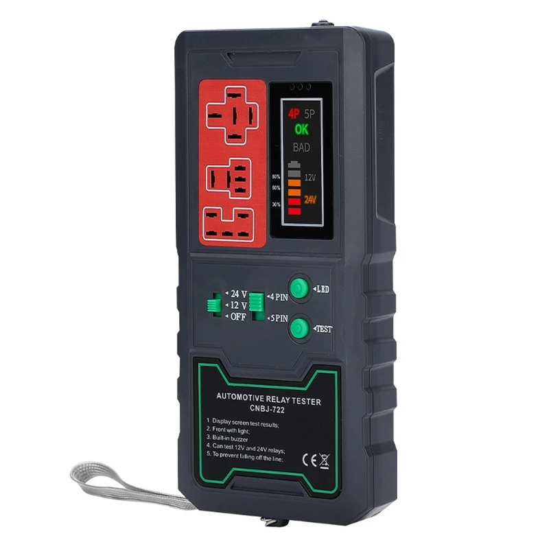 

Motorcycles Battery Checker LED Light Tester Universal 12V 24V Voltage-Diagnostic Tool 4PIN 5PIN Drop shipping