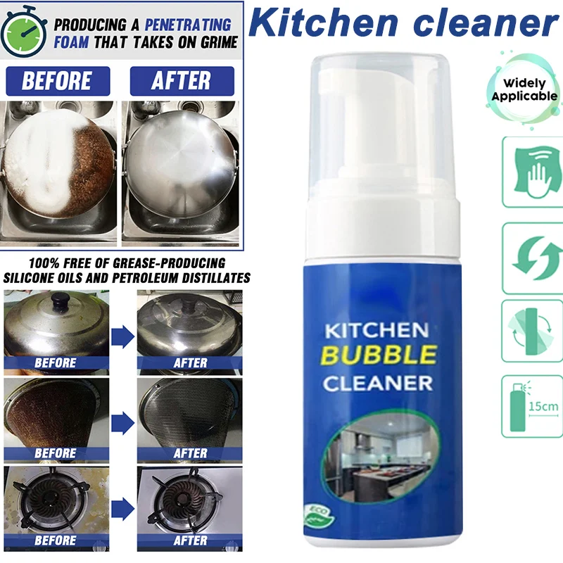 Kitchen Grease Cleaner Rust Car Stain Remover Magic Degreaser Easy Cleaning Spray Foam Cleaner Bathroom Cleaning Products 30ml
Kitchen Grease Cleaner Rust Car Stain Remover Magic Degreaser Easy Cleaning Spray Foam Cleaner Bathroom Cleaning Products 30ml