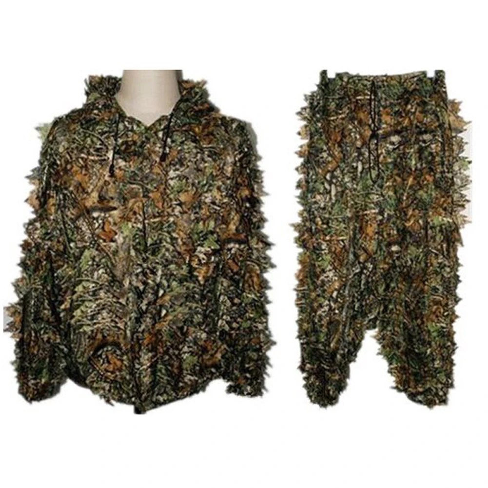 3D Bionic Camo Leaf Hunting Clothes Birding Tacticals Airsoft Ghillie Suit Outdoor Hunting Hiking Cloak Jungle Camo Sniper Suit
3D Bionic Camo Leaf Hunting Clothes Birding Tacticals Airsoft Ghillie Suit Outdoor Hunting Hiking Cloak Jungle Camo Sniper Suit