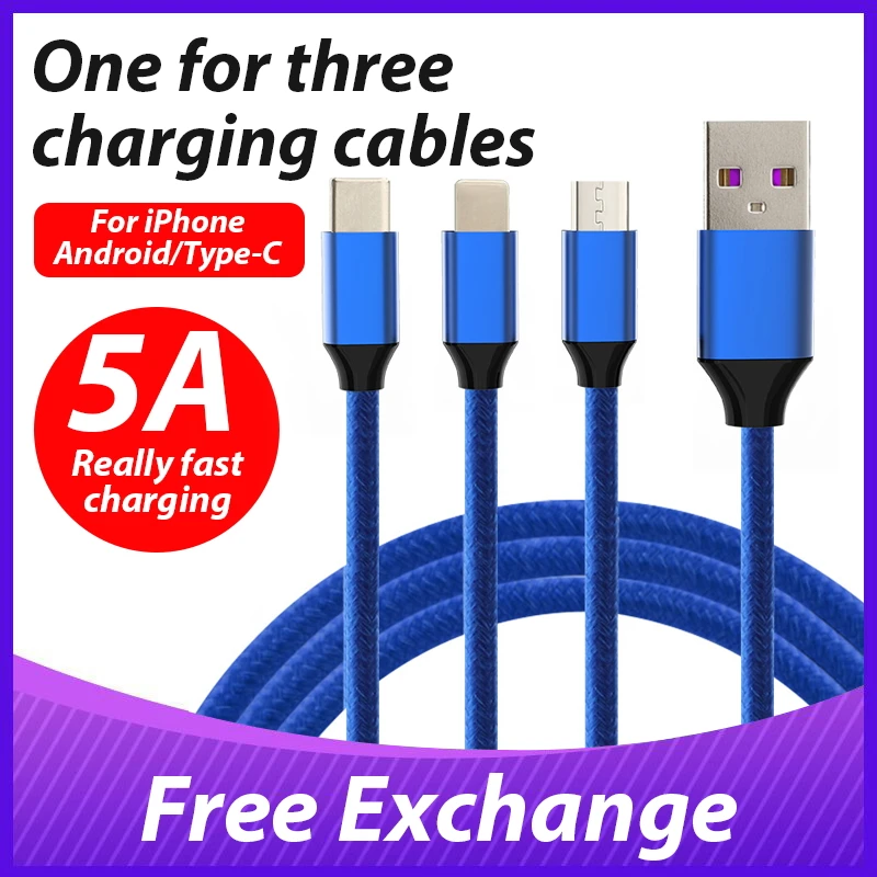 New 5A Super Fast Charging Cable Nylon Braided Type c Data Cable for iPhone iPad Samsung 8 Pin Micro USB Xiaomi Huawei024
New 5A Super Fast Charging Cable Nylon Braided Type c Data Cable for iPhone iPad Samsung 8 Pin Micro USB Xiaomi Huawei024