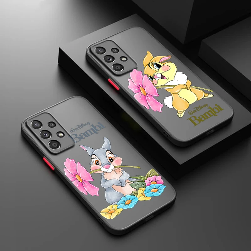 

Bambi Cartoon Cute For Samsung Galaxy A15 A05 A54 A34 A24 A73 A53 A23 A52 A71 A51 Frosted Translucent Hard Phone Case Fundas