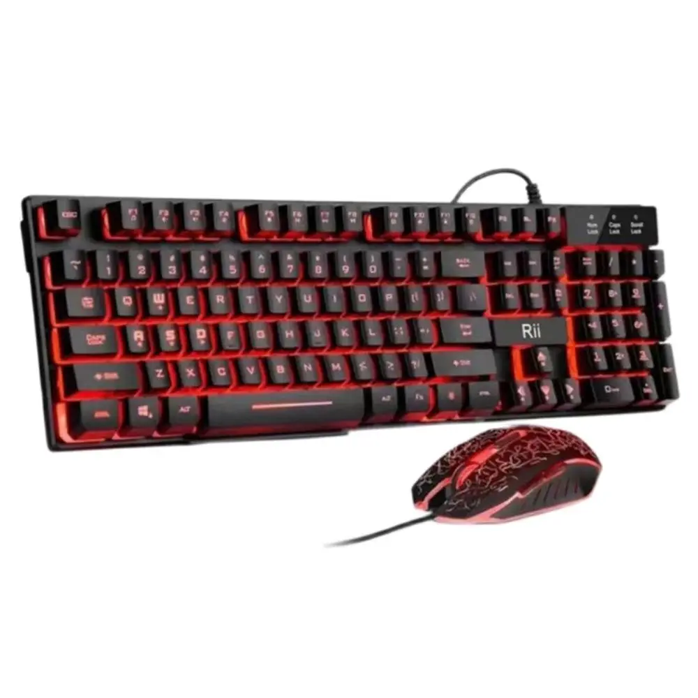 Rii RK108 Gaming wired keyboard and Mouse 3-LED Colorful Backlit Mechanical Feel Business Office Keyboard
Rii RK108 Gaming wired keyboard and Mouse 3-LED Colorful Backlit Mechanical Feel Business Office Keyboard