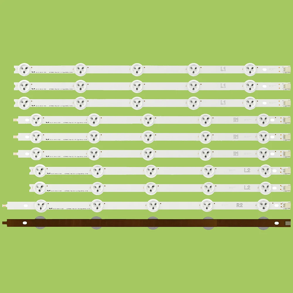 10pcs x LED Backlight Strip 10-LEDs for LG 42LA620Z 42la620v 42LP360C 6916L-1317A 6916L-1318A 6916L-1319A 6916L-1320A 42LN570V
10pcs x LED Backlight Strip 10-LEDs for LG 42LA620Z 42la620v 42LP360C 6916L-1317A 6916L-1318A 6916L-1319A 6916L-1320A 42LN570V