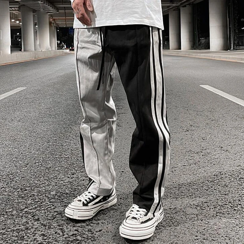 Ankle Suede Trousers Striped Pants High Casual Mens Oversized Street Match Drawstring Color Zipper Hop Straight Hip Loose
Ankle Suede Trousers Striped Pants High Casual Mens Oversized Street Match Drawstring Color Zipper Hop Straight Hip Loose