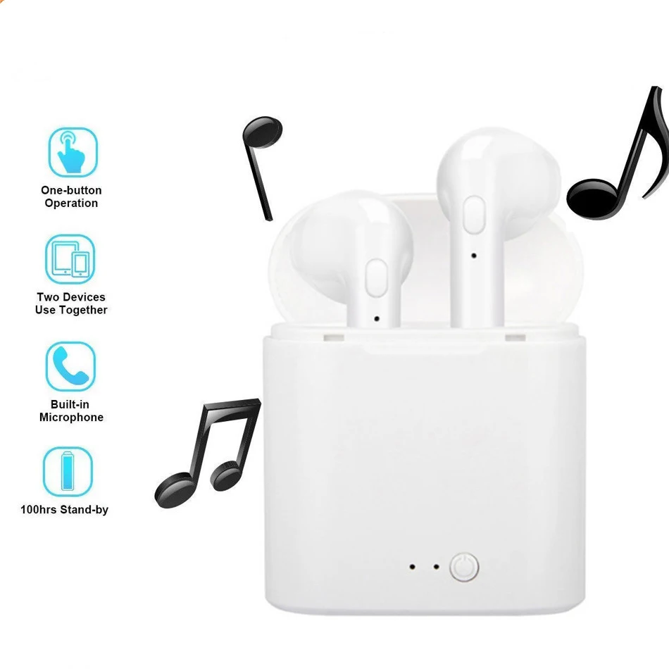 i7s Tws Wireless Headphones Bluetooth Earphones Earbuds Handsfree in ear Sports Headset with Charging Box Mic For iPhone Xiaomi
i7s Tws Wireless Headphones Bluetooth Earphones Earbuds Handsfree in ear Sports Headset with Charging Box Mic For iPhone Xiaomi