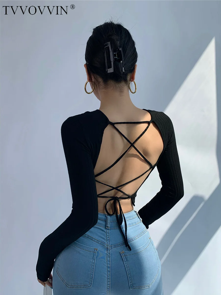 T-shirt Sleeve TVVOVVIN Long For Women 2023 Summer New Backless Sexy Spicy Girl Slim Design Top Women Tshirt Korean Tees D5YF
T-shirt Sleeve TVVOVVIN Long For Women 2023 Summer New Backless Sexy Spicy Girl Slim Design Top Women Tshirt Korean Tees D5YF