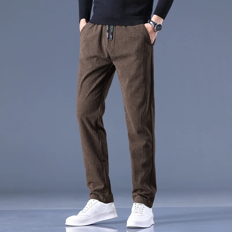 LUCLESAM Men's Corduroy Straight Pants Solid Color Elastic Drawstring Waist Trousers 2022 Autumn and Winter New Casual Pants
LUCLESAM Men's Corduroy Straight Pants Solid Color Elastic Drawstring Waist Trousers 2022 Autumn and Winter New Casual Pants