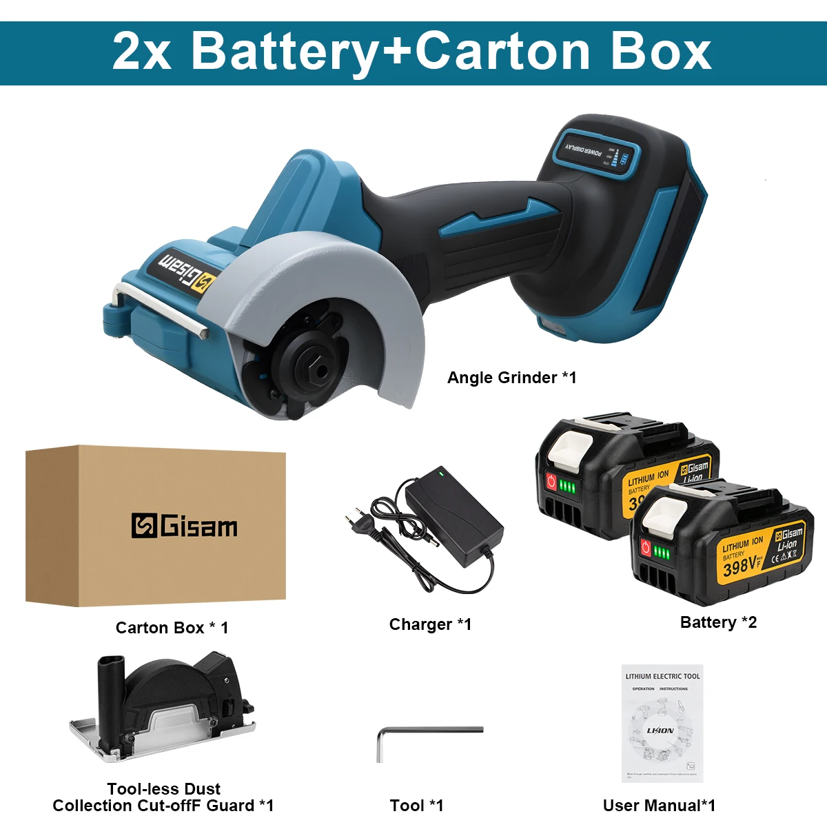 Gisam Бесщеточная угловая шлифовальная машина для аккумуляторов Makita 18 В
Gisam Бесщеточная угловая шлифовальная машина для аккумуляторов Makita 18 В