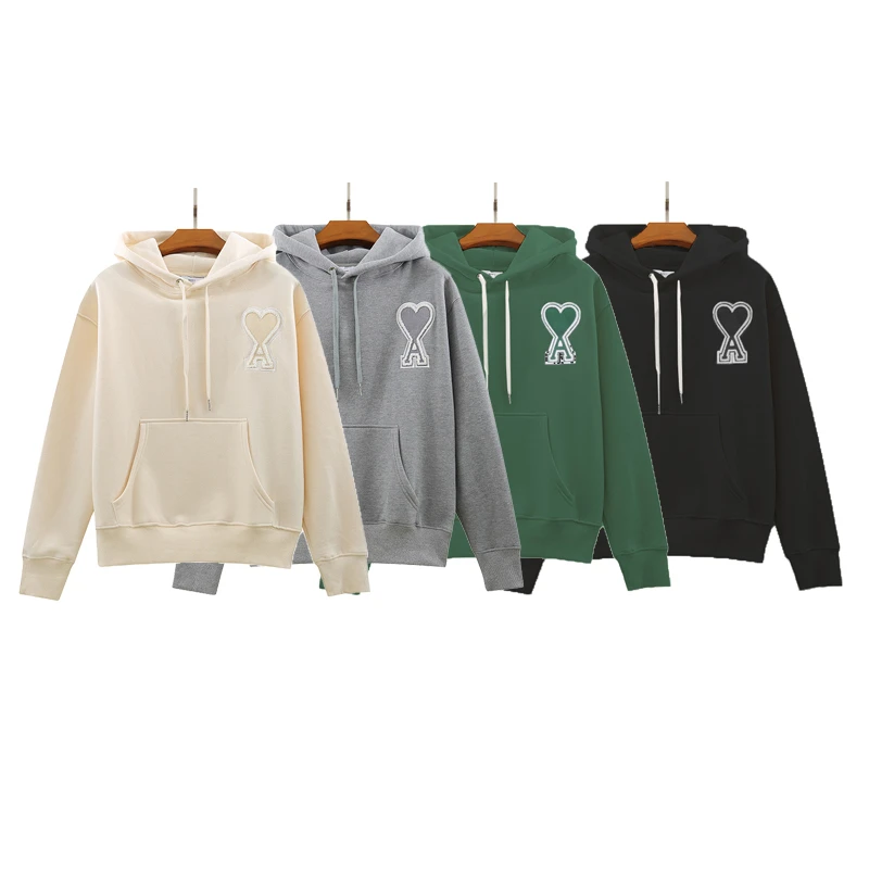 AMI Hooded Sweater For Men And Women 2022 New Heart A Embroidered Couple Pullover Sweater Loose Cotton Jacket Casual Top
AMI Hooded Sweater For Men And Women 2022 New Heart A Embroidered Couple Pullover Sweater Loose Cotton Jacket Casual Top