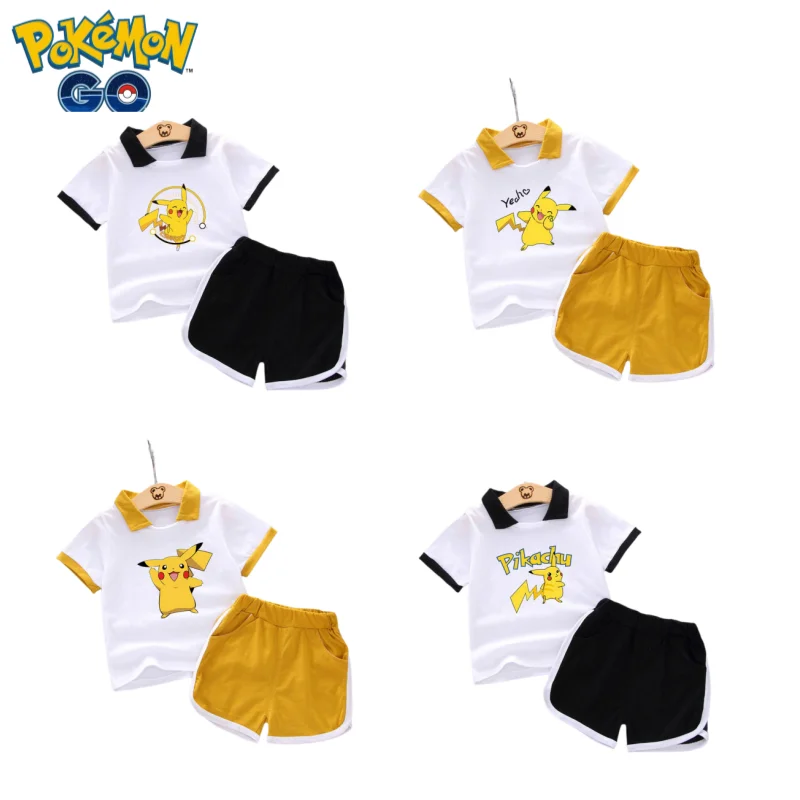 Pokemon anime peripheral kawaii cute cartoon children's cotton polo short sleeve short pants suit creative children's clothing
Pokemon anime peripheral kawaii cute cartoon children's cotton polo short sleeve short pants suit creative children's clothing