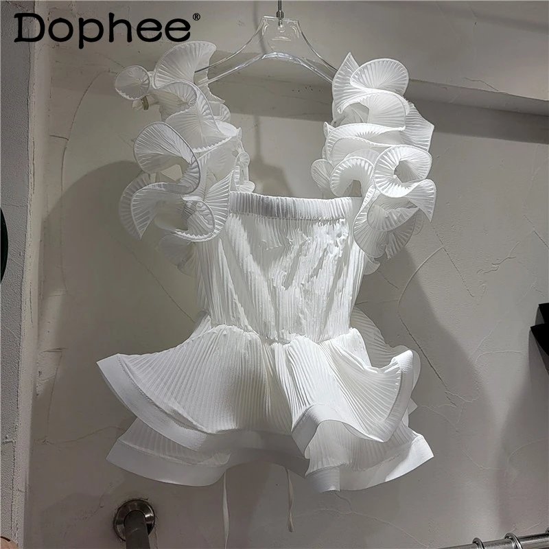 2022 Summer Top for Women New Temperament Wild Pleated Chiffon Off-Shoulder Strap Waist Chiffon Shirt Slim Fit Blouses
2022 Summer Top for Women New Temperament Wild Pleated Chiffon Off-Shoulder Strap Waist Chiffon Shirt Slim Fit Blouses