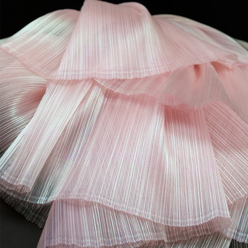 Pleated Fabric Organza By The Meter for Clothing Skirts Wedding Decorative Diy Sewing Texture Fold Designer Cloth Thin Soft Pink
Pleated Fabric Organza By The Meter for Clothing Skirts Wedding Decorative Diy Sewing Texture Fold Designer Cloth Thin Soft Pink