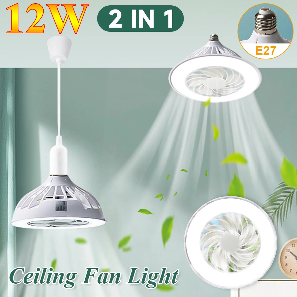 12W Ceiling Fan Light E27 Lamp Holder Chandelier Fan with LED Light 3 Gears Cooling for Night Market Home Bedroom
12W Ceiling Fan Light E27 Lamp Holder Chandelier Fan with LED Light 3 Gears Cooling for Night Market Home Bedroom