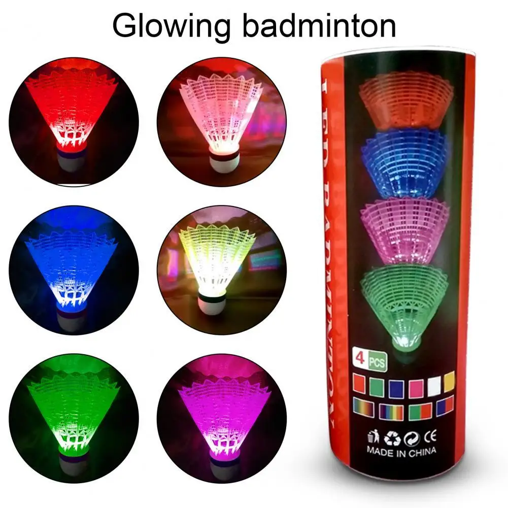 4Pcs/Set Badminton Shuttlecocks Closely Arranged Stable Flying Head Full Round High Speed LED Badminton Balls for Backyards
4Pcs/Set Badminton Shuttlecocks Closely Arranged Stable Flying Head Full Round High Speed LED Badminton Balls for Backyards