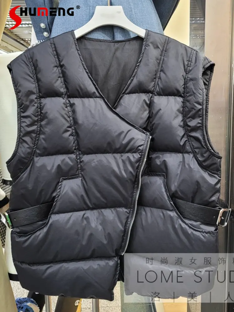 2022 Winter New Black Down Vests Jacket Female Causal Woman's Sleeveless Zipper 90 White Duck Down Short Vest Feminina Fashion
2022 Winter New Black Down Vests Jacket Female Causal Woman's Sleeveless Zipper 90 White Duck Down Short Vest Feminina Fashion