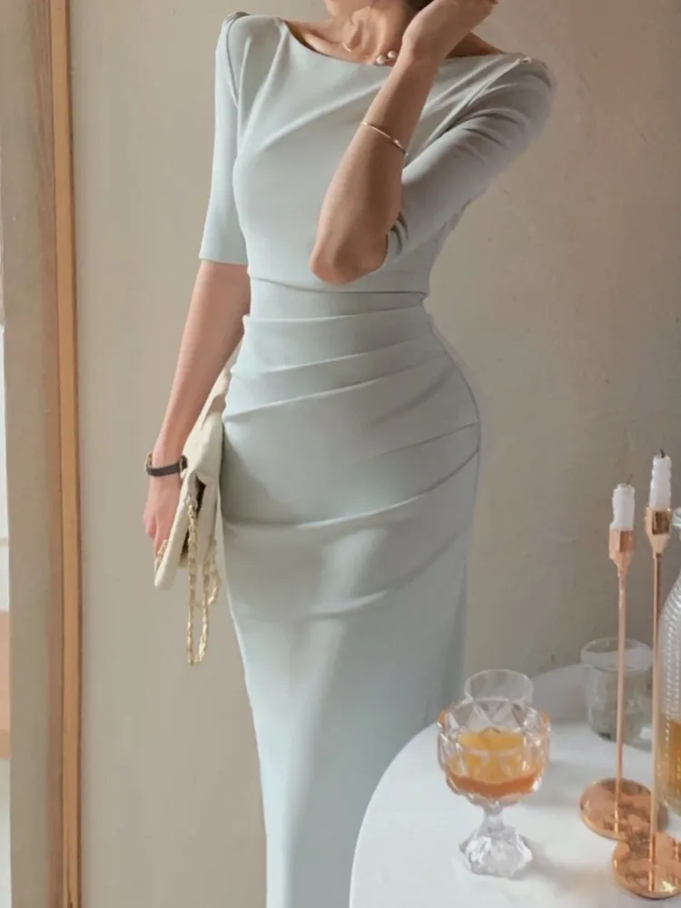 New Women's Summer Elegant Bodycon Midi Dress Ladies Slim Sexy Party Vestidos Female Fashion Vintage Wedding Clothes Robe
New Women's Summer Elegant Bodycon Midi Dress Ladies Slim Sexy Party Vestidos Female Fashion Vintage Wedding Clothes Robe