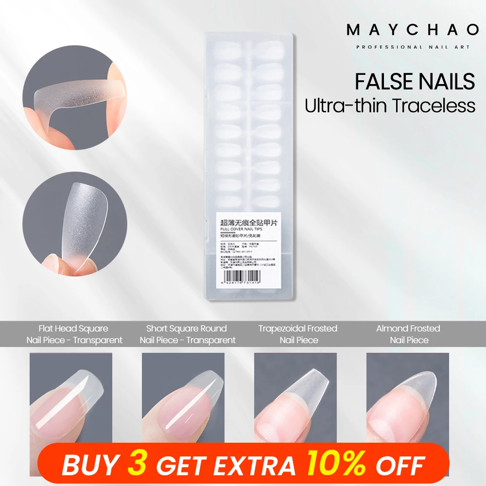 MAYCHAO 240Pcs Extension False Nail Tips Press on Frosted/Clear Fake Finger Tip UV Gel Polish Quick Building Mold Manicures Tool
MAYCHAO 240Pcs Extension False Nail Tips Press on Frosted/Clear Fake Finger Tip UV Gel Polish Quick Building Mold Manicures Tool