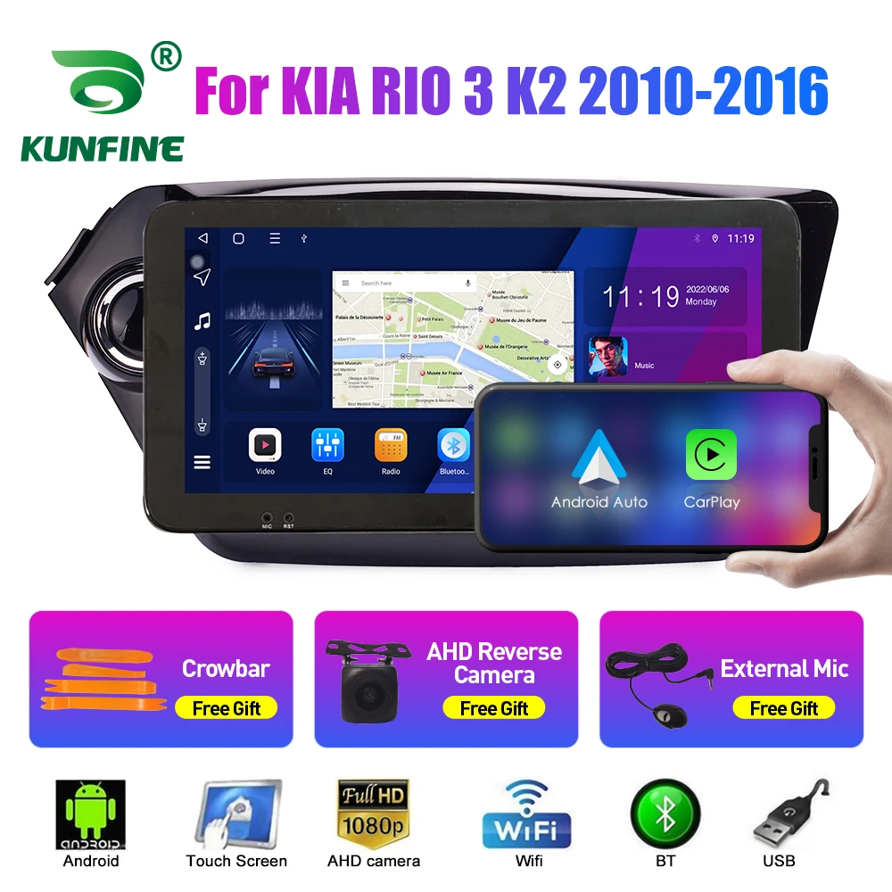 

Автомобильный радиоприемник 10,33 дюйма для KIA K2 RIO 3 2010-2016 2Din Android Восьмиядерный автомобильный стерео DVD GPS-навигатор плеер QLED экран Carplay