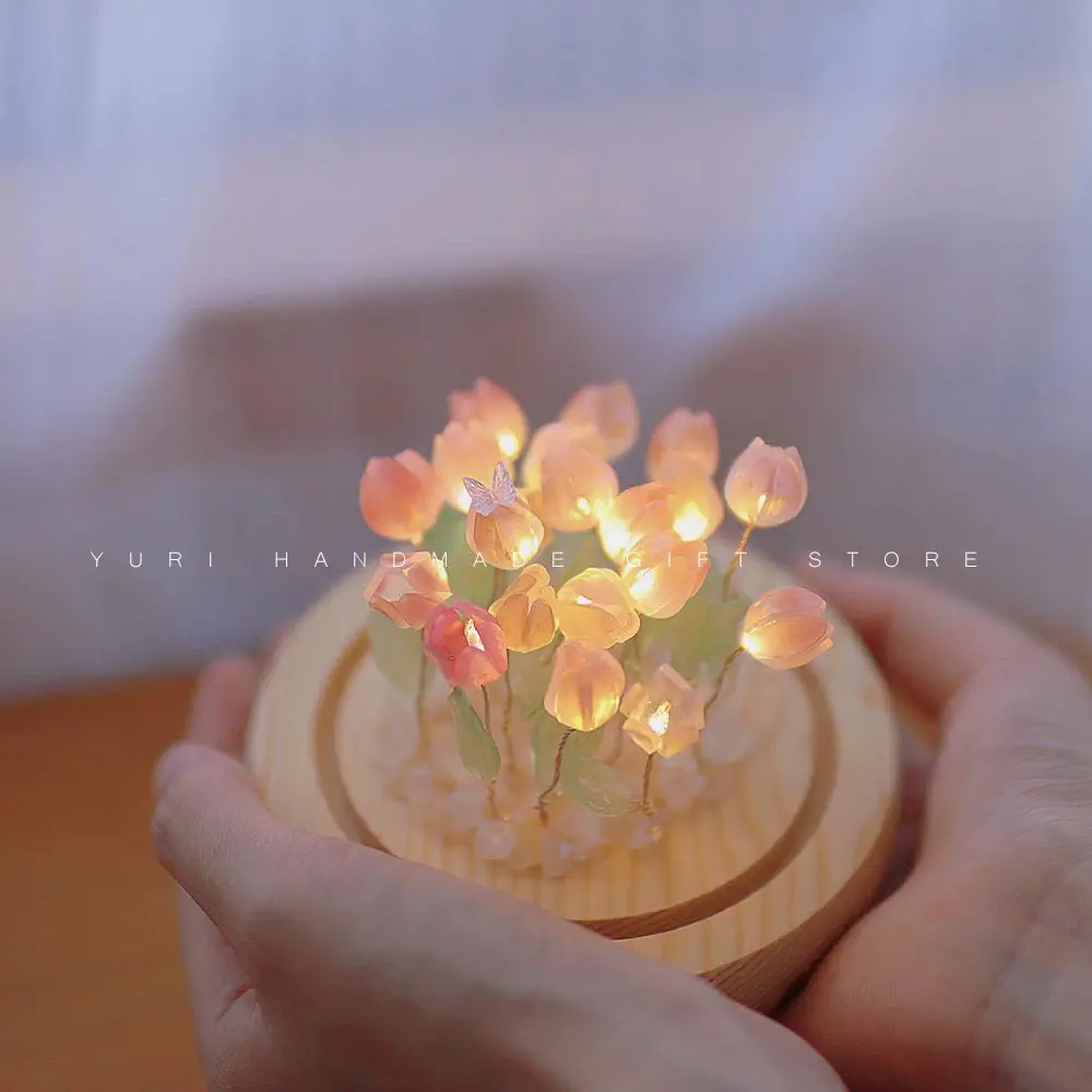 Tulip Nightlight Handmade DIY Materials Valentine's Day Birthday Gift Home Decoration Cute Ornaments Holiday Surprise
Tulip Nightlight Handmade DIY Materials Valentine's Day Birthday Gift Home Decoration Cute Ornaments Holiday Surprise