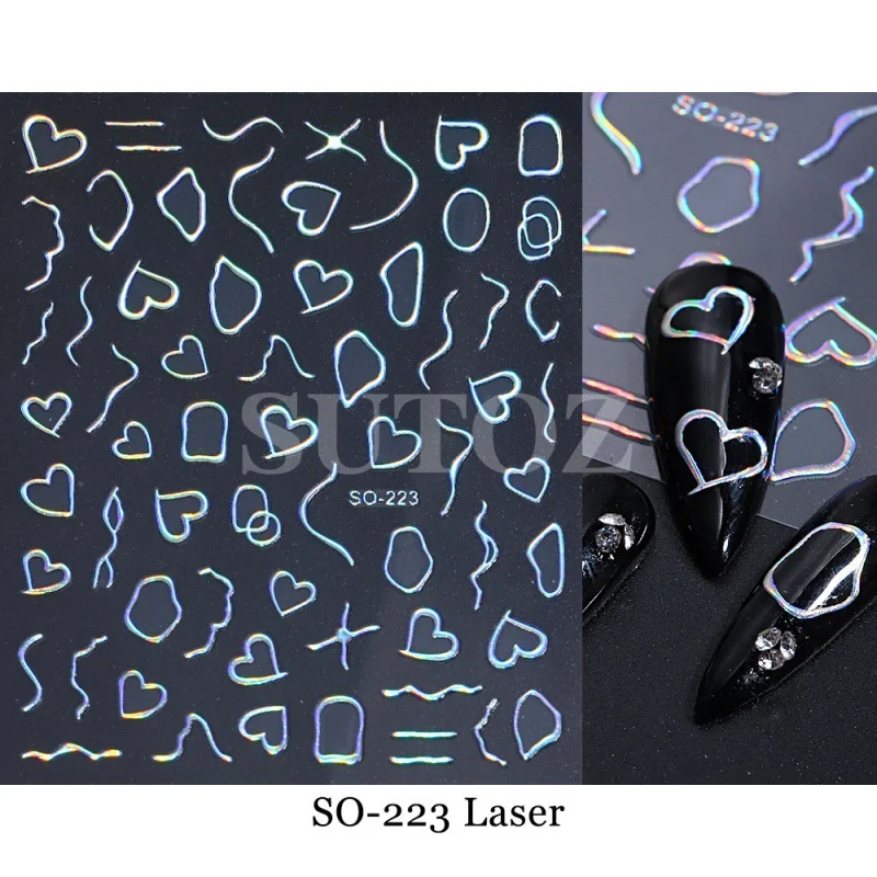 1pcs New French Laser 3D Nail Sticker Rose Gold Peach Love Manicure Simple Slider Decal Metal Nail Design DIY Decoration Sticker
1pcs New French Laser 3D Nail Sticker Rose Gold Peach Love Manicure Simple Slider Decal Metal Nail Design DIY Decoration Sticker