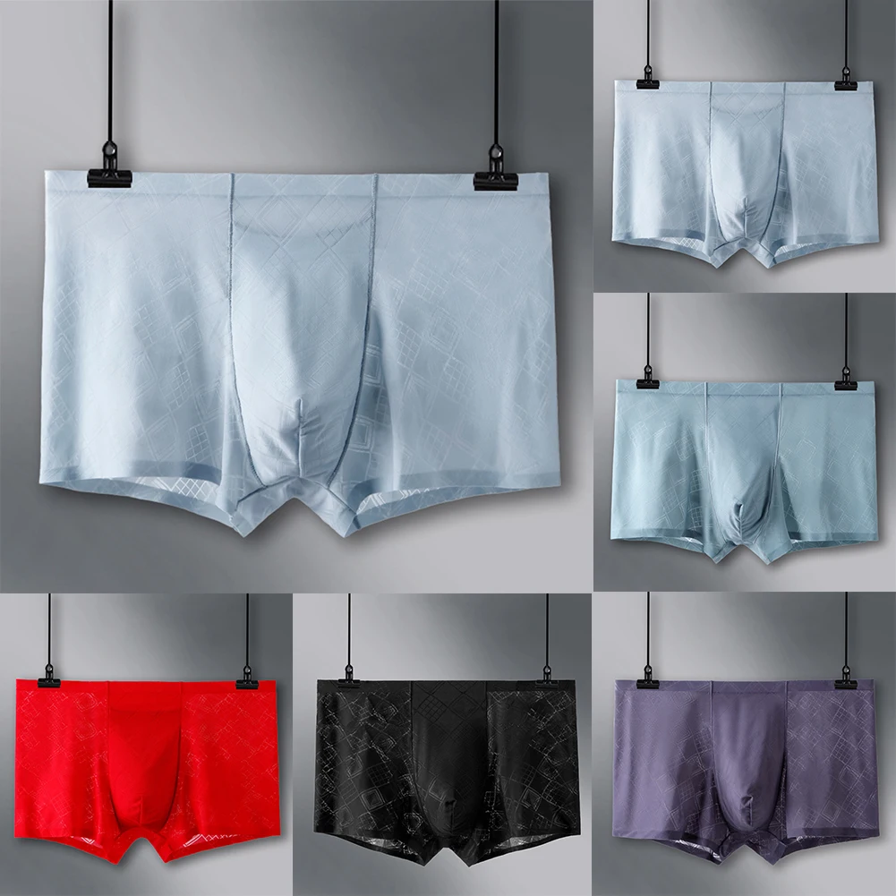 Men's Sexy Ice Silk Seamless Elastic Breathable Boxer Briefs Pouch Comfortable Underwear Shorts Trunks Underpants
Men's Sexy Ice Silk Seamless Elastic Breathable Boxer Briefs Pouch Comfortable Underwear Shorts Trunks Underpants