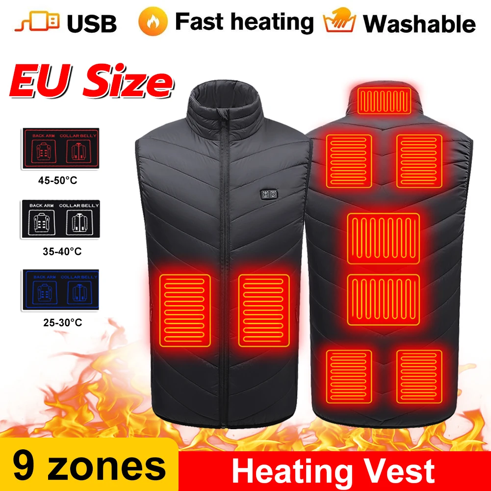 Men Winter Intelligent 9 Heating Vest Jacket USB Electrically Heated Sleeveless Jacket Travel For Outdoor Motorcycle Riding
Men Winter Intelligent 9 Heating Vest Jacket USB Electrically Heated Sleeveless Jacket Travel For Outdoor Motorcycle Riding