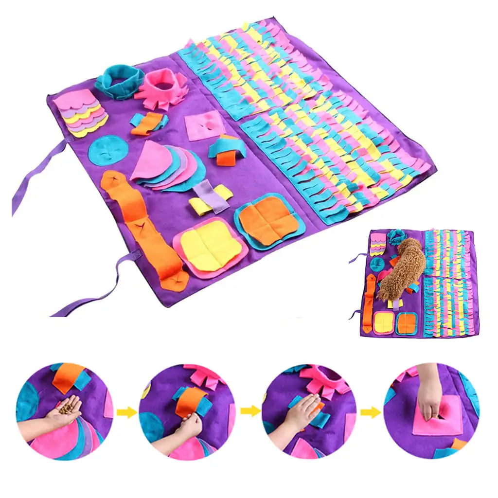 New Snuffle Mat for Dogs, 36" x 36" Nosework Feeding Mat Encourages Natural Foraging Skills
New Snuffle Mat for Dogs, 36" x 36" Nosework Feeding Mat Encourages Natural Foraging Skills