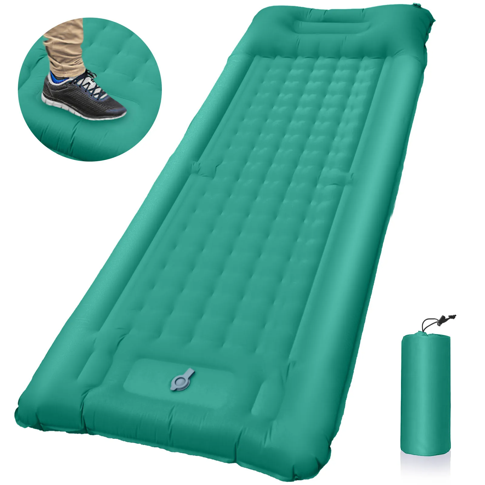 Camping Sleeping Pad Ultra-Thick Air Mattress Inflatable Mat Built-in Foot Pump 40D Nylon TPU 2-person Air Mattress Outdoor Tool
Camping Sleeping Pad Ultra-Thick Air Mattress Inflatable Mat Built-in Foot Pump 40D Nylon TPU 2-person Air Mattress Outdoor Tool