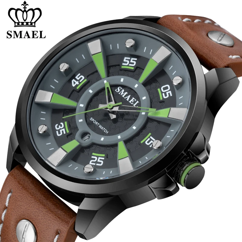 SMAEL Mens Sport Watches Luxury Brand Quartz Wristwatch Fashion Casual Leather Military Watch Men Waterproof Relogio Masculino
SMAEL Mens Sport Watches Luxury Brand Quartz Wristwatch Fashion Casual Leather Military Watch Men Waterproof Relogio Masculino