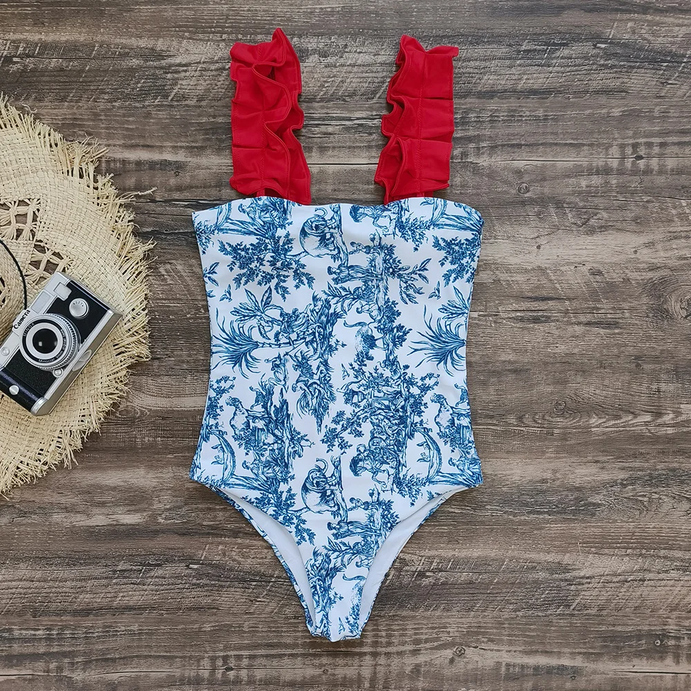 2023 Sexy 3D Flower Shoulder One Piece Swimsuit Skirt Vintage Print Bikini Sarong Summer Swimwear Women Bathing Suit
2023 Sexy 3D Flower Shoulder One Piece Swimsuit Skirt Vintage Print Bikini Sarong Summer Swimwear Women Bathing Suit