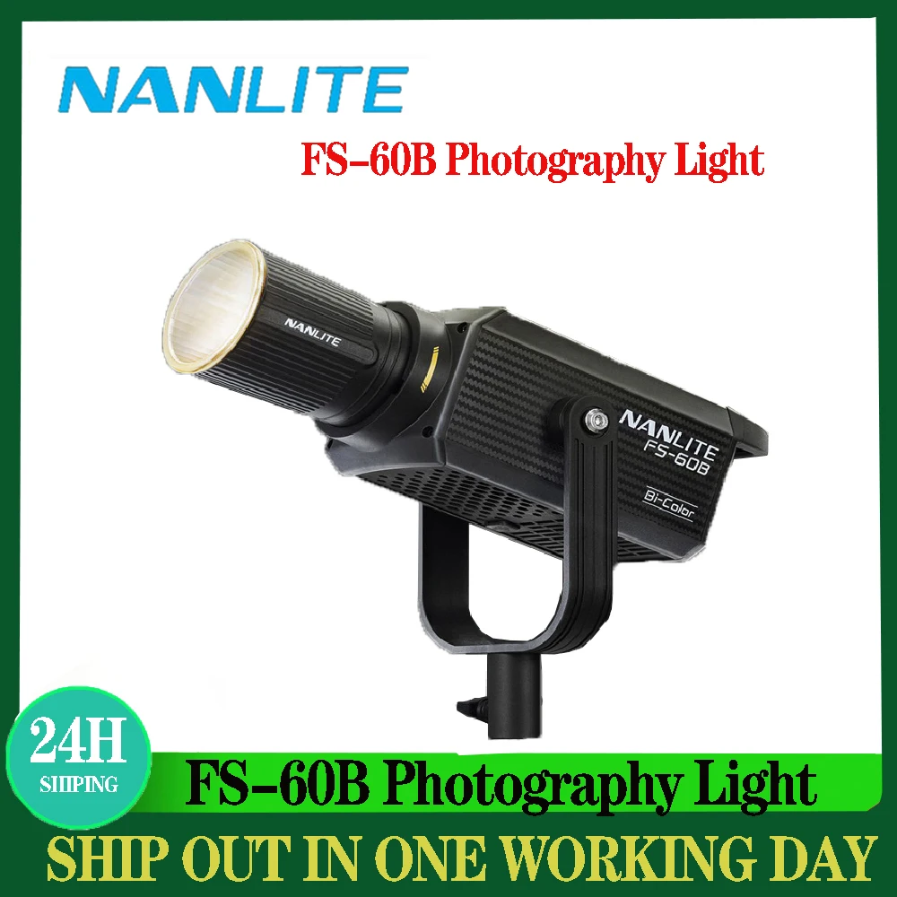 Nanguang Nanlite FS-60B Bi-Color Fill Light 2700-6500K Support Remote Control Spotlight For Video Photography Studio live stream
Nanguang Nanlite FS-60B Bi-Color Fill Light 2700-6500K Support Remote Control Spotlight For Video Photography Studio live stream