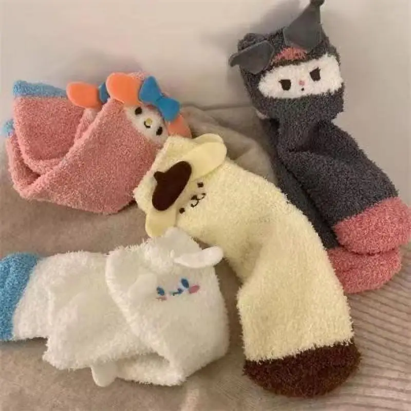 Kawaii Sanrio Coral Plush Socks Cute Pompom Purin Breathable Thickened Insulation Cute Cartoon Sleep Floor Socks Christmas Gift
Kawaii Sanrio Coral Plush Socks Cute Pompom Purin Breathable Thickened Insulation Cute Cartoon Sleep Floor Socks Christmas Gift