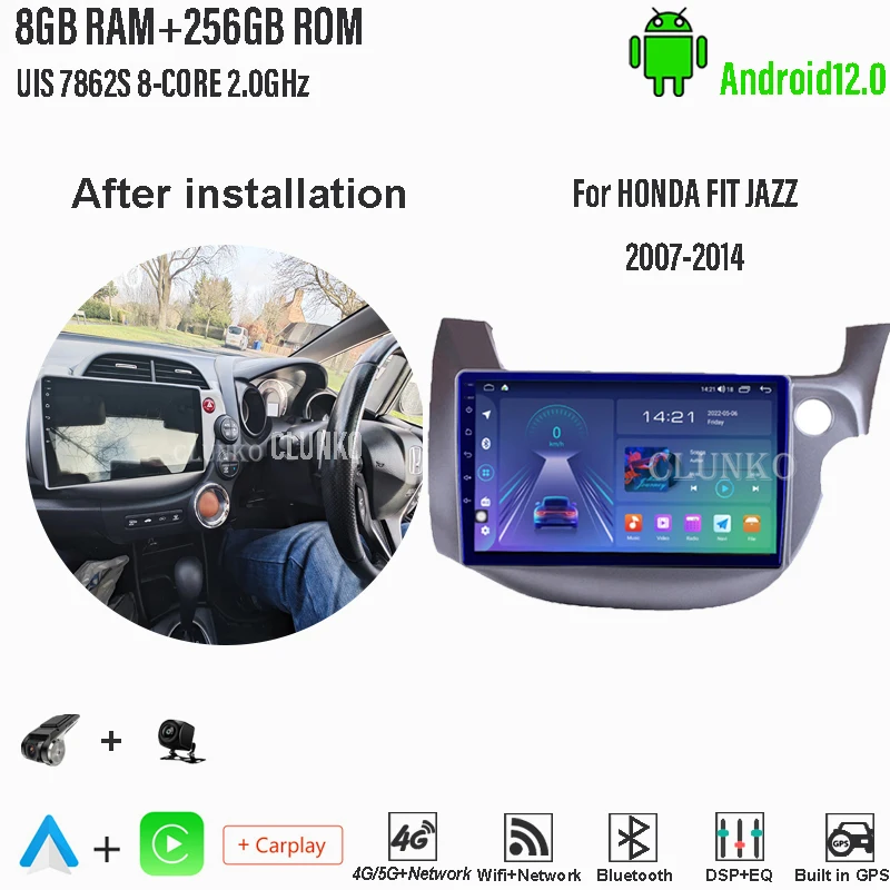 Автомобильный радиоприемник Clunko для HONDA FIT JAZZ 2007 - 2014 Android, стерео, экран Tesla, мультимедийный плеер для Carplay Auto 8G + 256G 4G LHD LRD
Автомобильный радиоприемник Clunko для HONDA FIT JAZZ 2007 - 2014 Android, стерео, экран Tesla, мультимедийный плеер для Carplay Auto 8G + 256G 4G LHD LRD