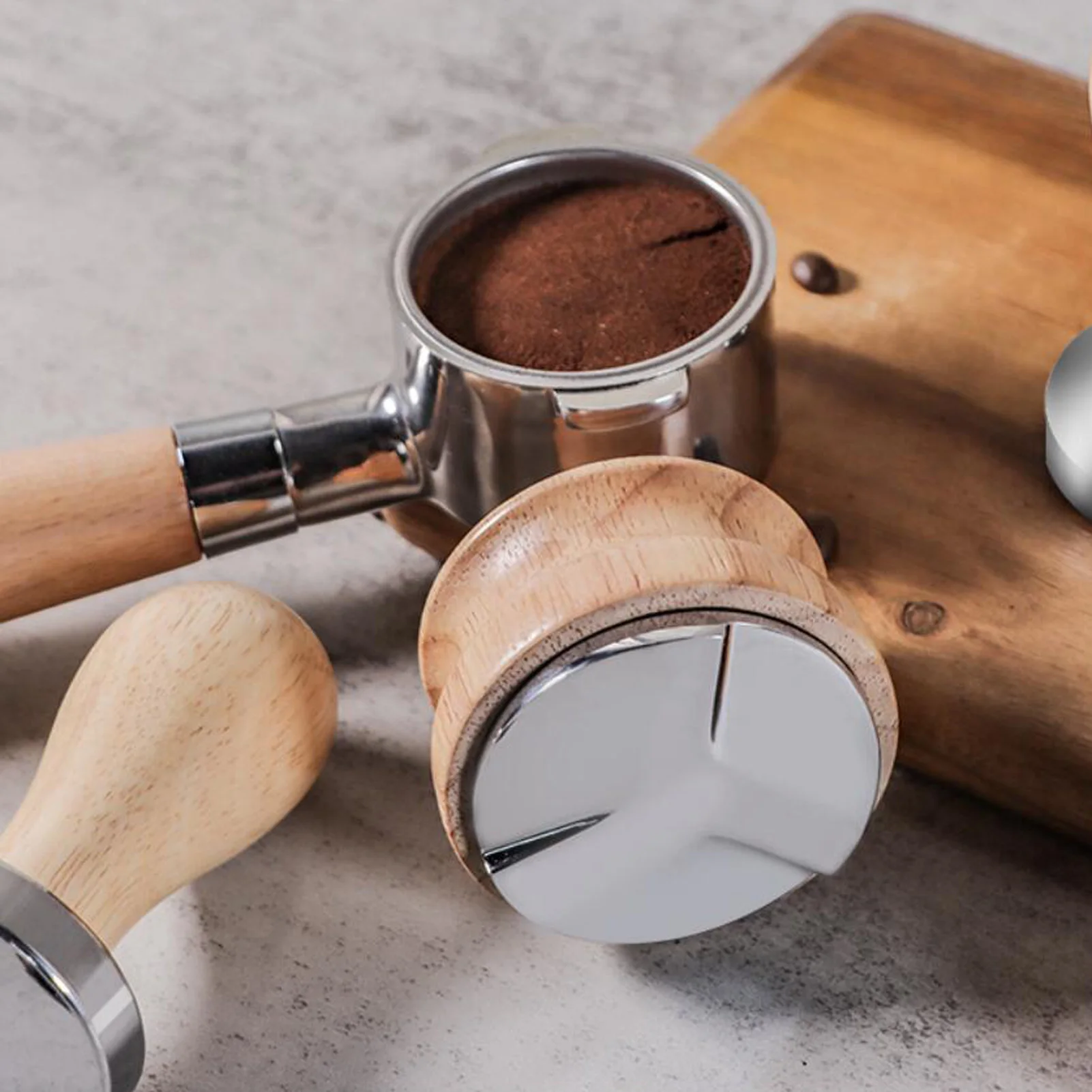 53/58mm Coffee Distributor Dual Head Coffee Leveler Fits For Portafilter Wood Professional Adjustable Depth Hand Tamper
53/58mm Coffee Distributor Dual Head Coffee Leveler Fits For Portafilter Wood Professional Adjustable Depth Hand Tamper