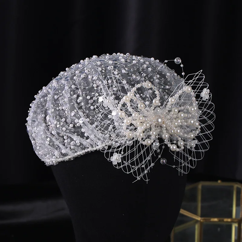 French European Bride Headwear Hat Photo Accessories Women Pearl Bow Top Hat
French European Bride Headwear Hat Photo Accessories Women Pearl Bow Top Hat