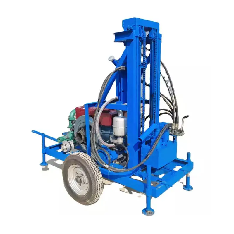 Powerful 22HP Diesel Engine Hydraulic Water Well Drilling Rig Machine With Wheel Trailer
Powerful 22HP Diesel Engine Hydraulic Water Well Drilling Rig Machine With Wheel Trailer